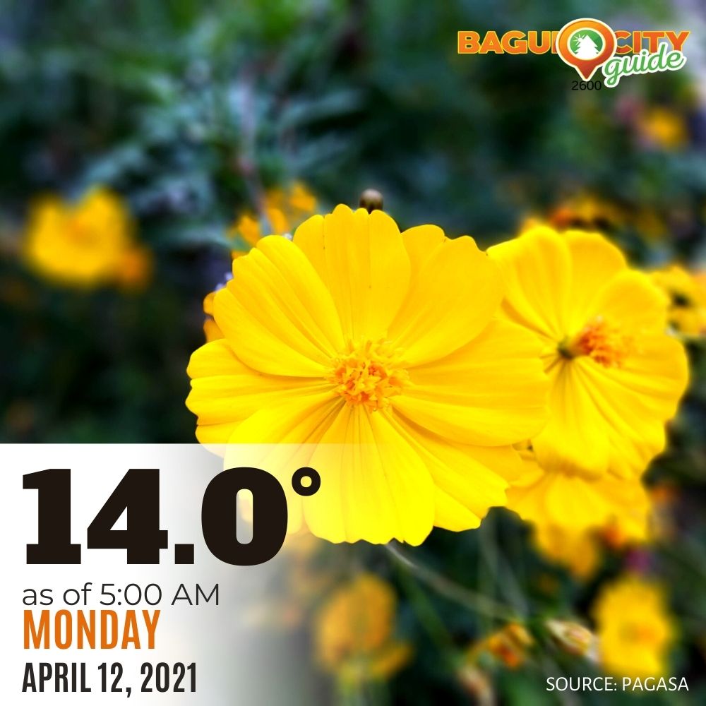 baguio city temperature today april 12, 2021 