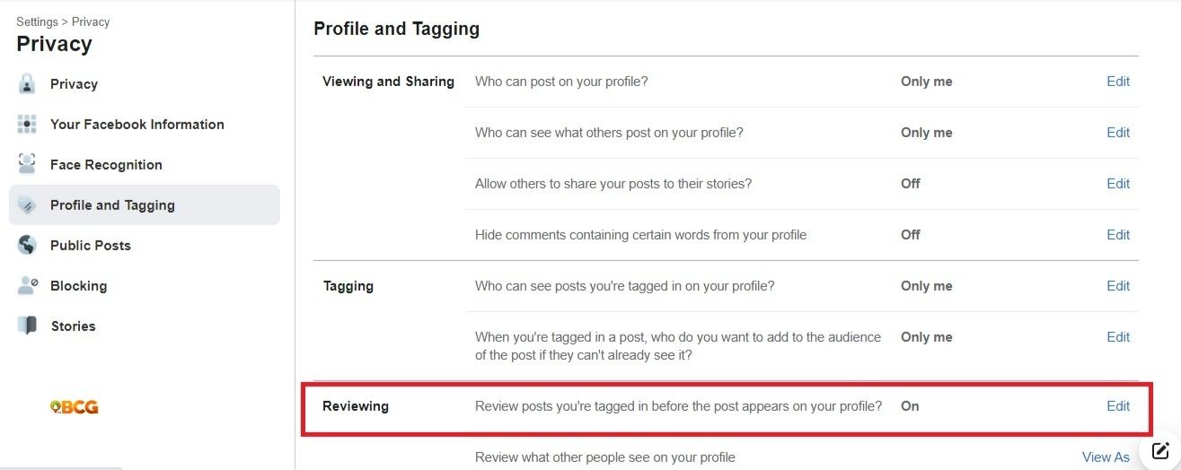 Step 5 on How to stop someone from tagging me on facebook-Revised