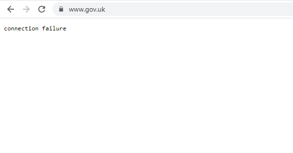 UK Government website down