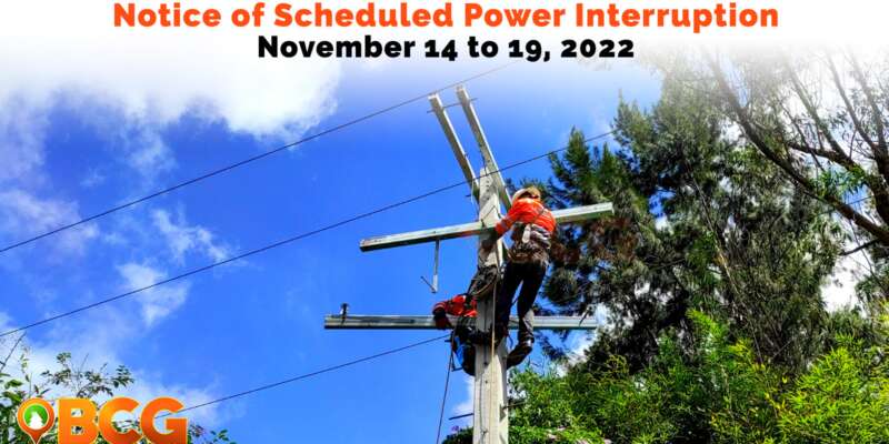 BENECO Power Interruption Schedule November 14-19, 2022