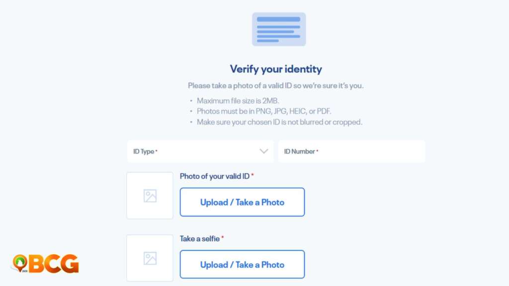 Globe SIM Registration Verify Identity Page