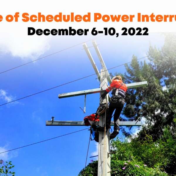 BENECO Schedule of Power Interruption December 6-10