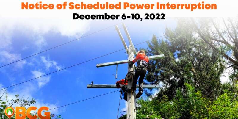 BENECO Schedule of Power Interruption December 6-10