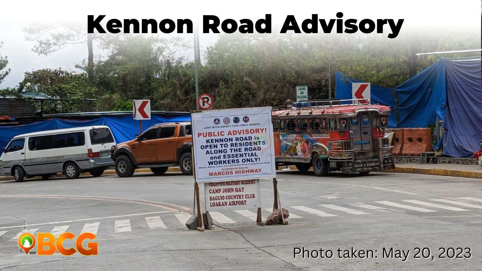 Is Kennon Road open to motorists?