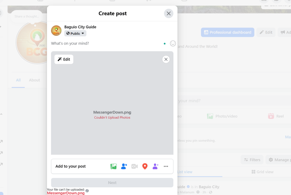 Logged out users look for solutions during Messenger, Facebook, and Instagram outage.